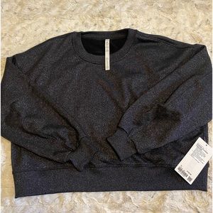 NWT Lululemon Perfectly Oversized Crop Crew Black